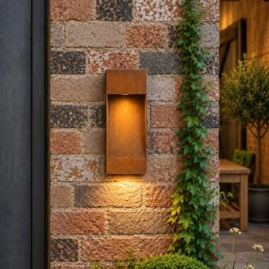 Westport Coastal Rusty Ray LED Outdoor Flush Wall Light