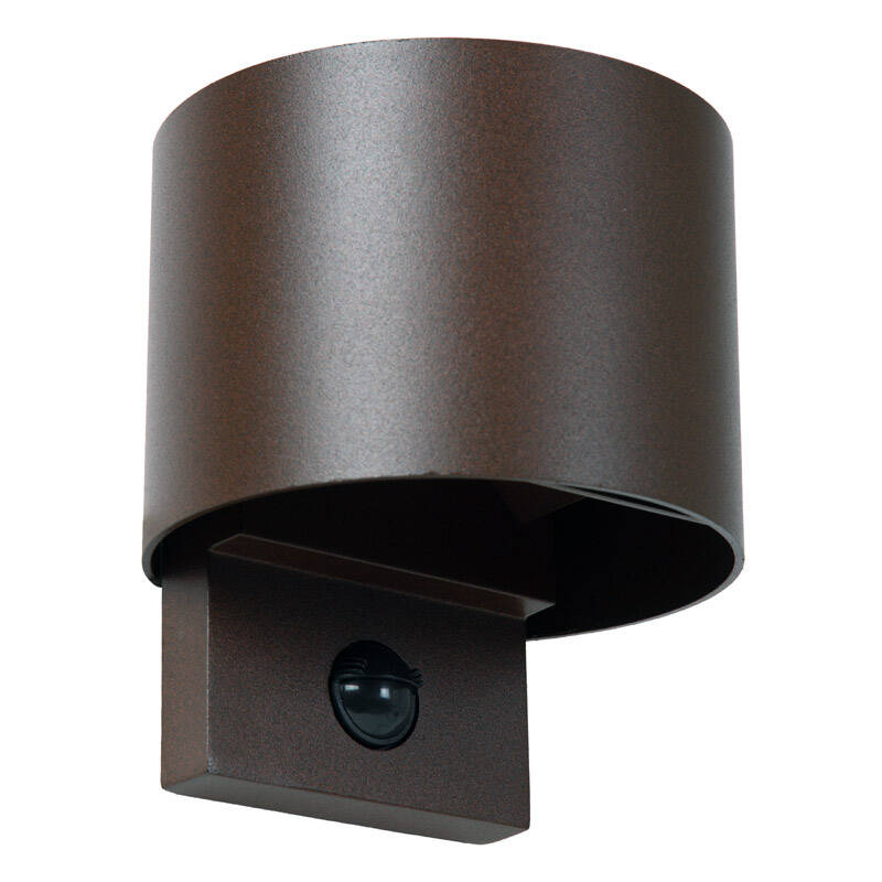 Image of Lucide Tadzio Round LED Outdoor Wall Light With PIR Sensor