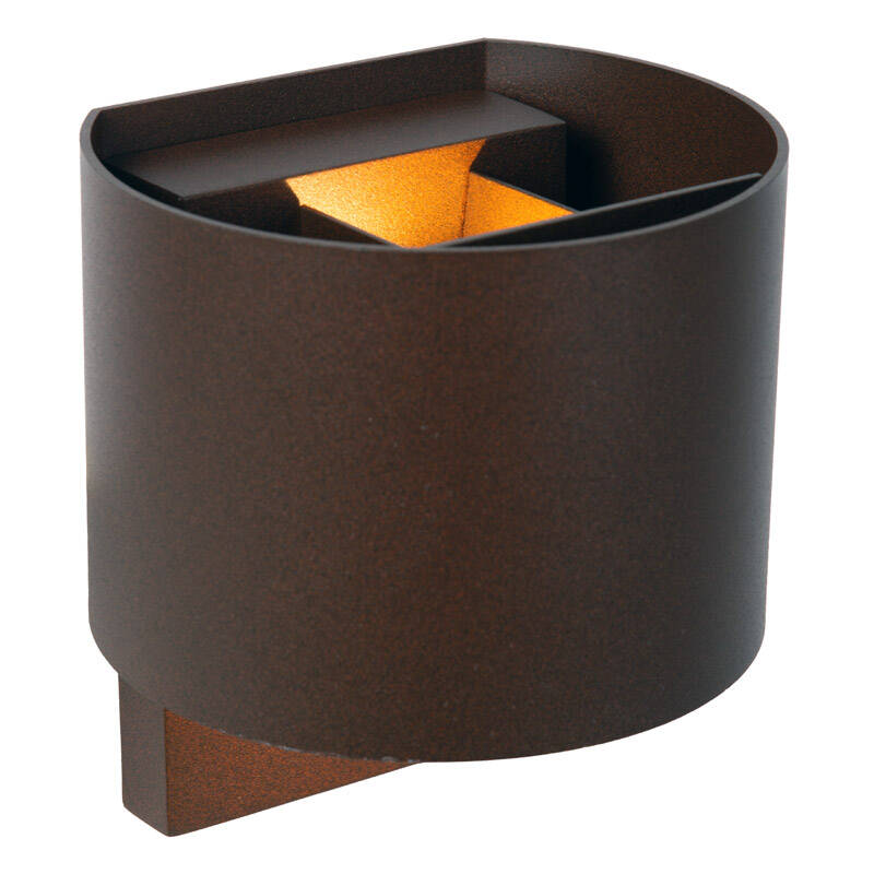 Image of Lucide Tadzio Round LED Outdoor Wall Light With PIR Sensor