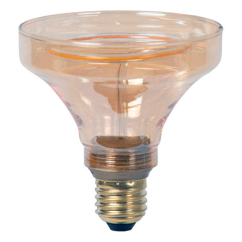 Image of Lucide 4W Non-Dimmable LED Decorative Filament 100mm Amber Bulb - Screw Cap