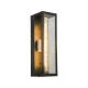 Image of Westport Obsidian LED Half Lantern Outdoor Wall Light