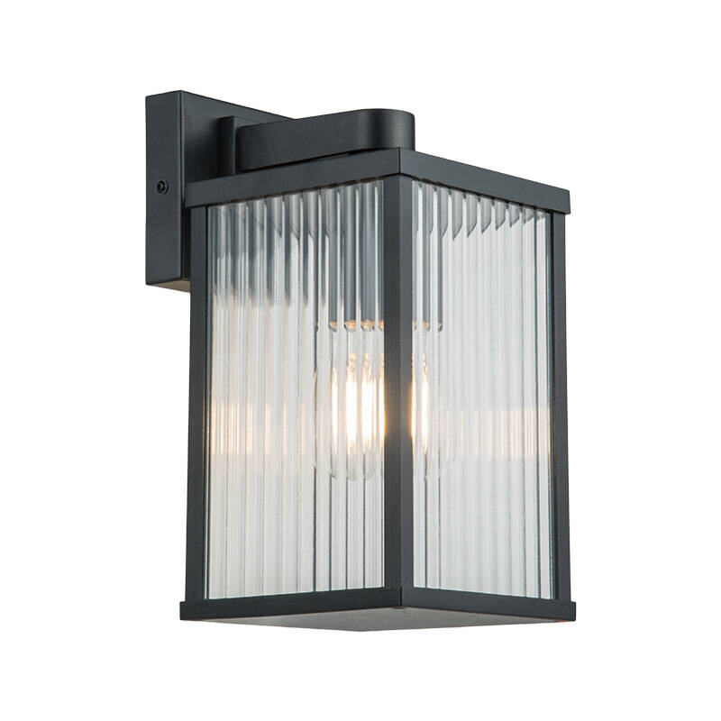 Image of Edit Aster Ridged Glass Outdoor Hanging Wall Light