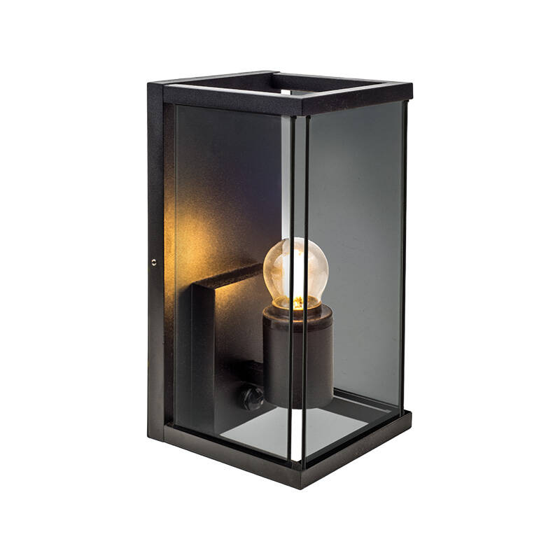 Image of Edit Halo Half Lantern Outdoor Wall Light with PIR Sensor