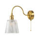Image of Wisteria Stratford Ridged Glass Series Wall Light