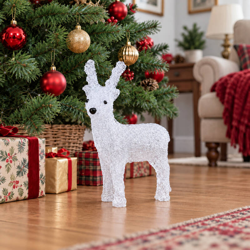 Image of Konstsmide Christmas Battery Operated LED Small Reindeer Feature Light
