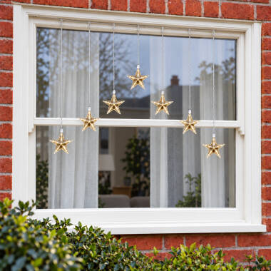Image of Konstsmide Christmas 1.18M Warm White LED Star Curtain Lights