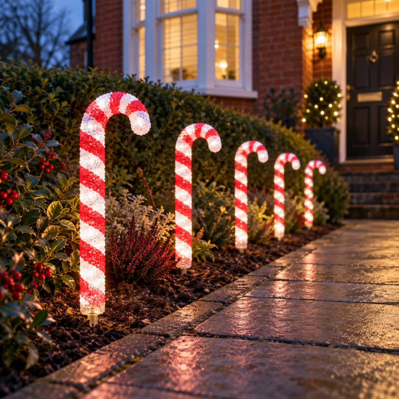 Image of Konstsmide Christmas 43cm LED Candy Canes