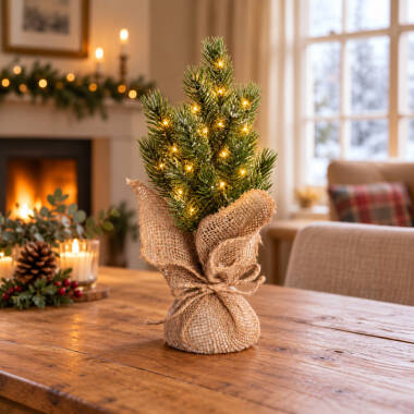 Image of Edit Pine Battery Operated LED Christmas Tree