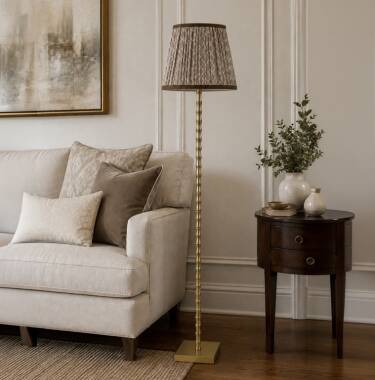 Wisteria Sora House Faux Silk USB Rechargeable LED Floor Lamp