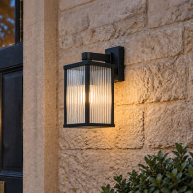 Edit Aster Ridged Glass Outdoor Hanging Wall Light