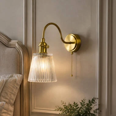 Wisteria Stratford Ridged Glass Series Wall Light