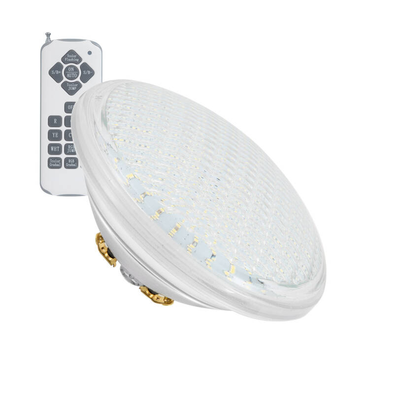 Image of Submersible 12V AC PAR56 RGB 35W LED Pool Bulb IP68 Glass with Remote Control