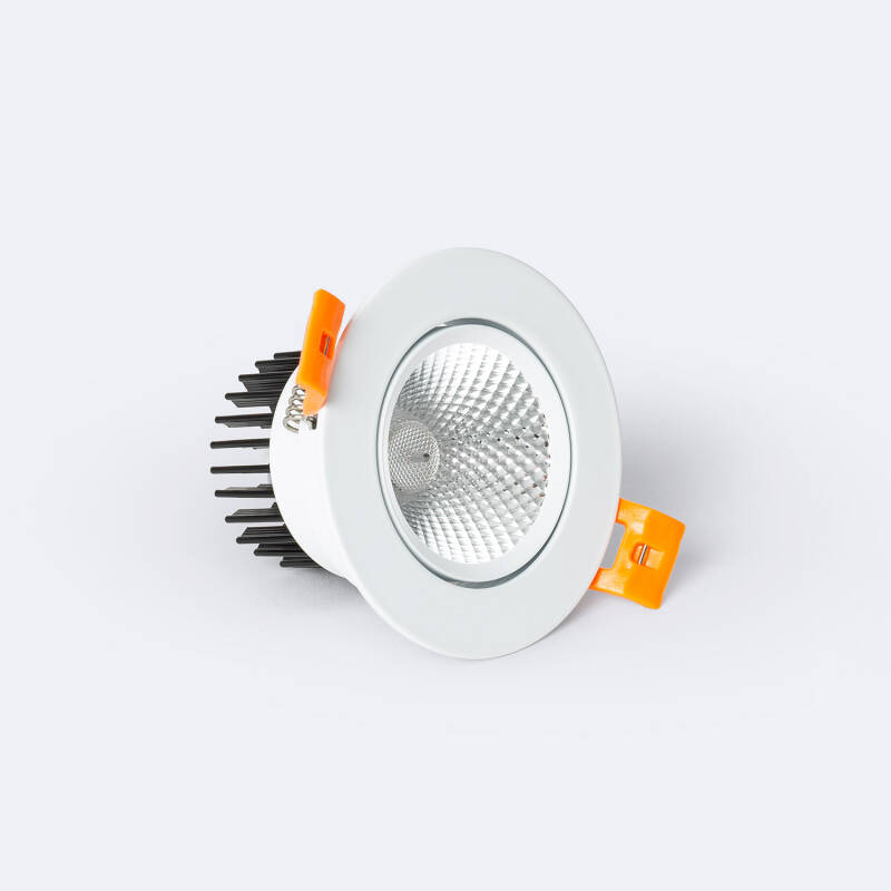 Image of Round 7W Warm White COB LED Adjustable Downlight Cutout 70mm