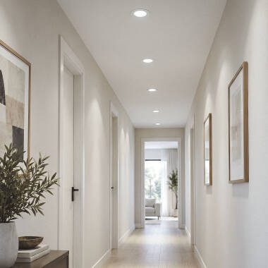 Image of Aero Round 6W Cool White 4000K COB LED Fixed Downlight Cutout 80mm with LIFUD Driver