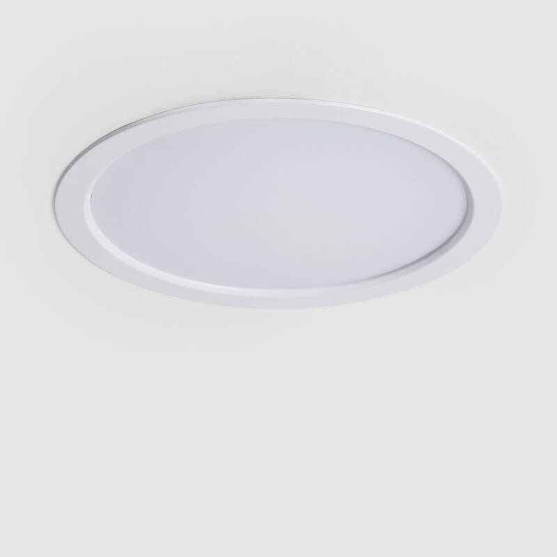 Image of Aero Round 24W Cool White 4000K COB LED Fixed Downlight Cutout 200mm with LIFUD Driver