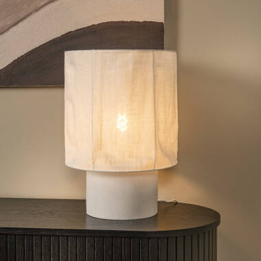 Lucide Tissaja Large Linen Table Lamp