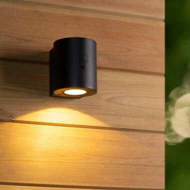 Lucide Perth Solar LED Outdoor Wall Light with PIR Sensor