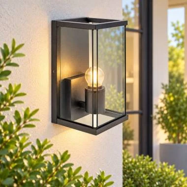 Edit Halo Half Lantern Outdoor Wall Light