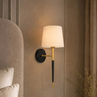 Westport Amber Painted Gold Wall Light