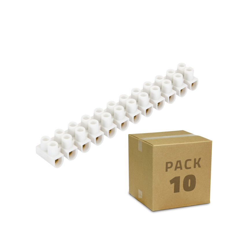 Image of Pack 10 units of 12 Connector Blocks for Cable 4mm