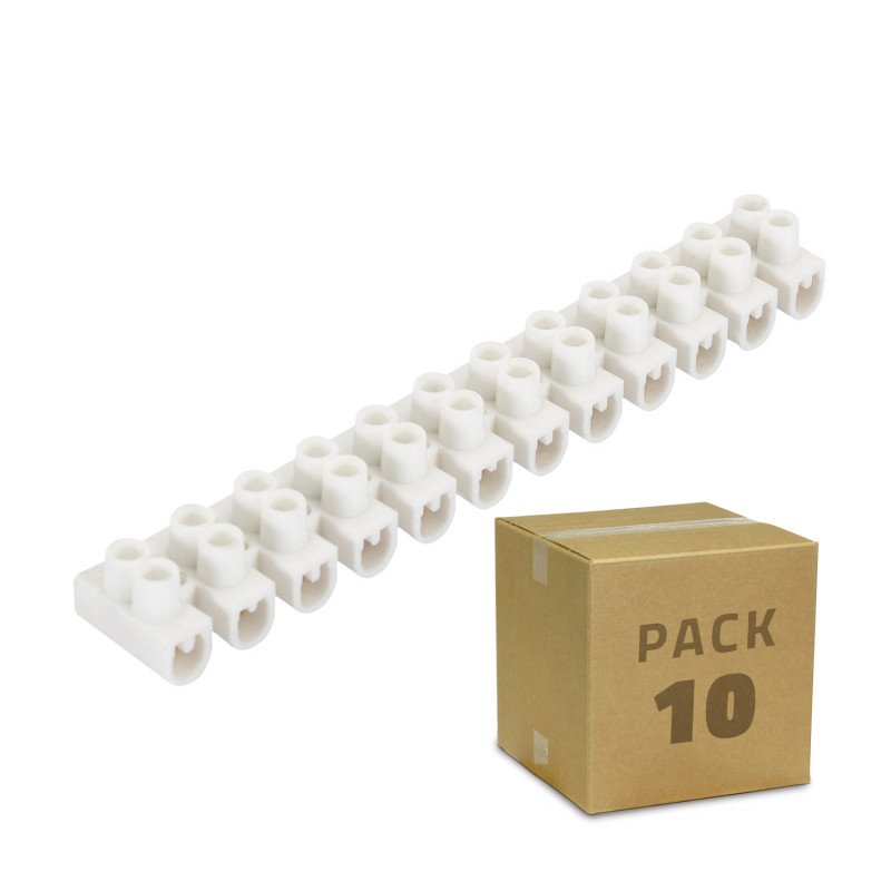 Image of Pack 10 units of 12 Connector Blocks for Cable 4mm
