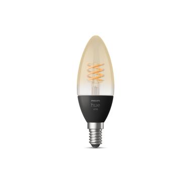 PHILIPS Hue 4.5W Warm White LED Filament Candle Bulb