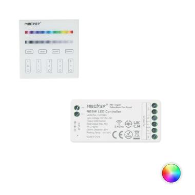 MiBoxer RGBW 12/24V DC Dimmer with 4 Zone RF Remote Control