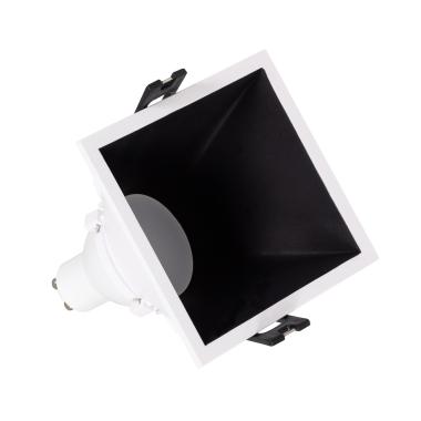 Square Low UGR Downlight 45º Cutout 85x85mm with 6W LED Bulb - GU10