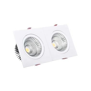 Rectangular 10W Double COB LED Downlight New Madison Cutout 165x75mm