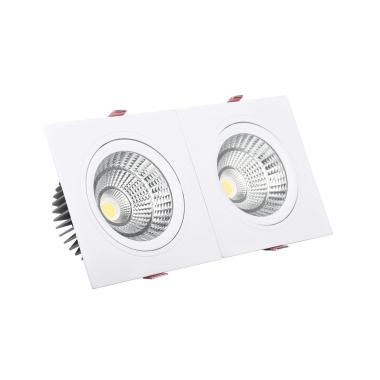 Rectangular 20W Double COB LED Downlight New Madison Cutout 205x90mm