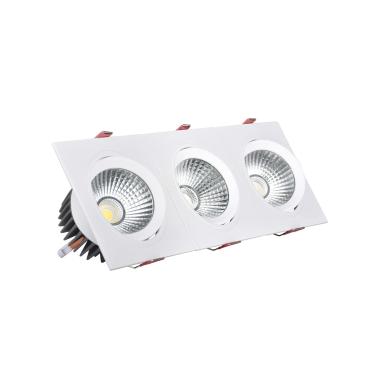 Rectangular 30W Triple COB LED Downlight New Madison Cutout 315x95mm