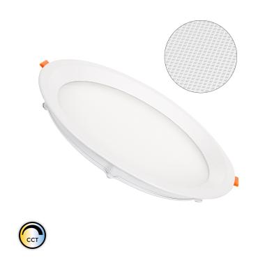 Slim Round 20W Microprismatic Selectable LED Downlight Cutout 205mm LIFUD Driver