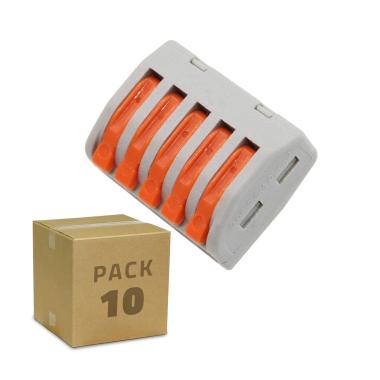 Pack 10 Quick Connectors 5 Inputs PCT-215 for 0.08-4mm Electric Cable