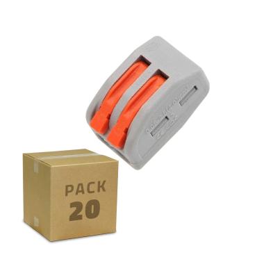Pack 20 Quick Connectors 2 Inputs PCT-212 for Cable 0.08-4mm²