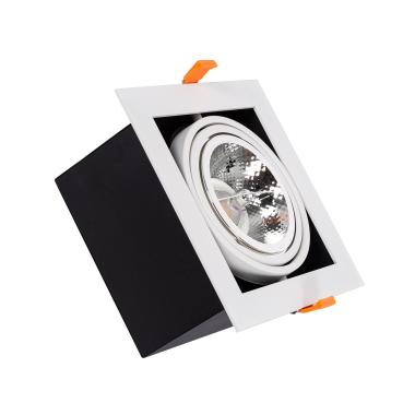 Square Adjustable Downlight Kardan Cutout 165x165mm with 15W AR111 LED Bulb
