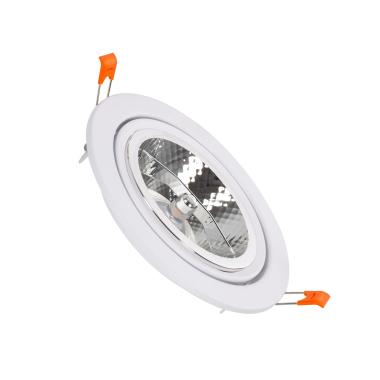 Round Adjustable Downlight Cutout 120mm with 15W AR111 LED Bulb