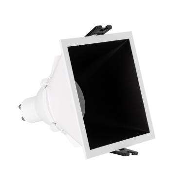 Square Low UGR Downlight Cutout 85x85mm with 6W LED Bulb - GU10
