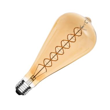 8W LED Decorative Filament ST115 Squirrel Cage Bulb Amber Big Lemon - Screw Cap
