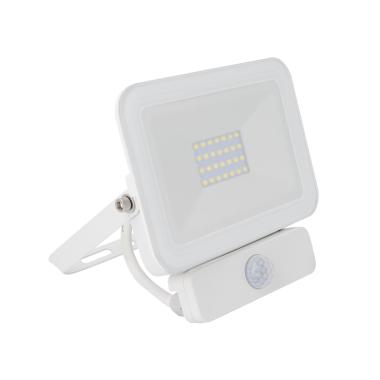 20W LED Floodlight 2000lm Glass IP65 - with PIR Sensor