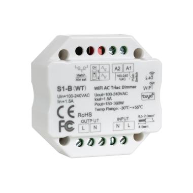 TRIAC LED Dimmer WiFi compatible with Pushbutton