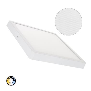 24W Square Selectable LED Flush Ceiling Light RA90 UGR17 Microprismatic 280x280 mm
