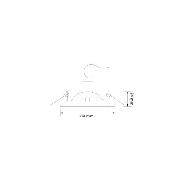 Image of Square Tilting Downlight Bezel Cutout 72mm for a GU10/GU5.3 LED Bulb