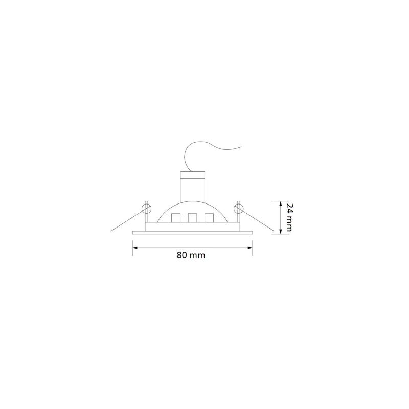 Image of Square Tilting Downlight Bezel Cutout 72mm for a GU10/GU5.3 LED Bulb