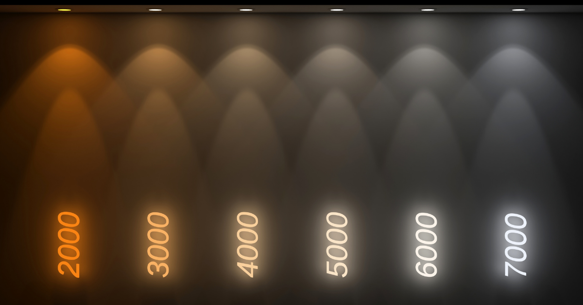 kelvin colour temperature scale infographic