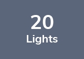 22M Weatherproof Festoon Lighting - 20 White Bulb Holders