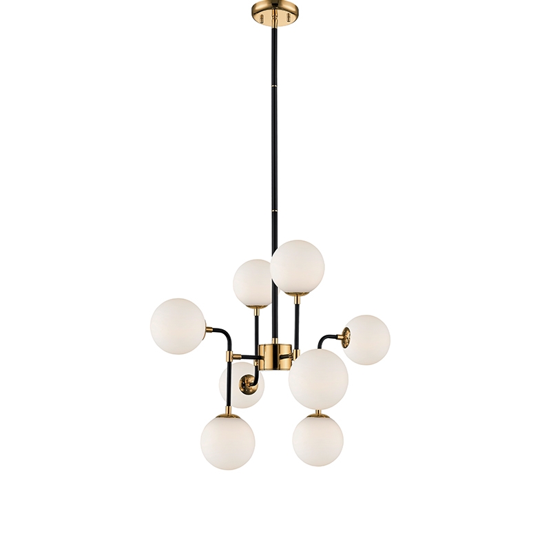 Edit Harriet 8 Light Chandelier - Black & Gold