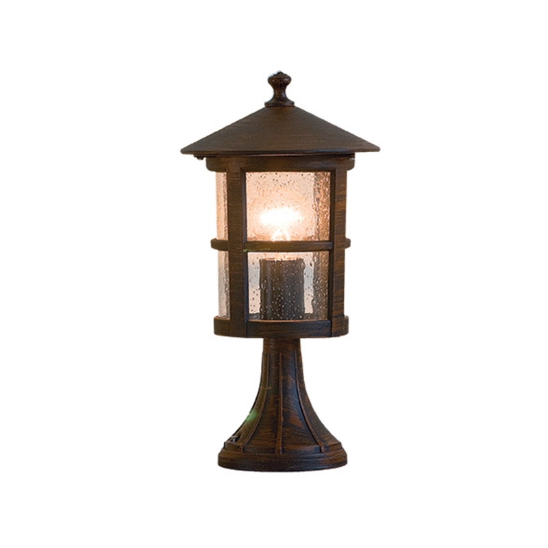 Edit Skiathos Outdoor Pedestal Light - Brown