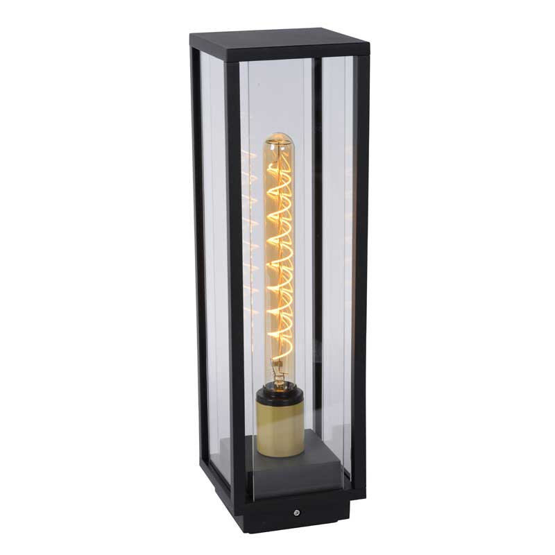 Lucide Laurens Tall Outdoor Pedestal Light - Black