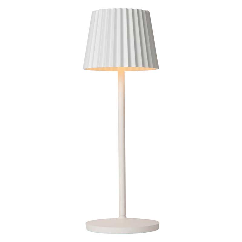 Lucide Justine USB Rechargeable LED Outdoor Table Lamp - White