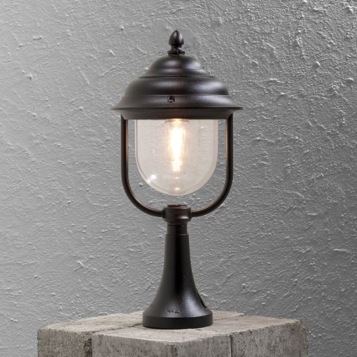 Konstsmide Parma Outdoor Pedestal Light - Black